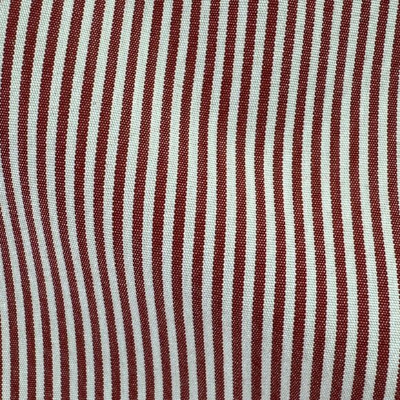 BROOKS BROTHERS 346 Dress Shirt Men 17 4/5 White Red Striped Cotton Non Iron - Picture 6 of 8